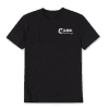 black tee shirt with white Global logo on front